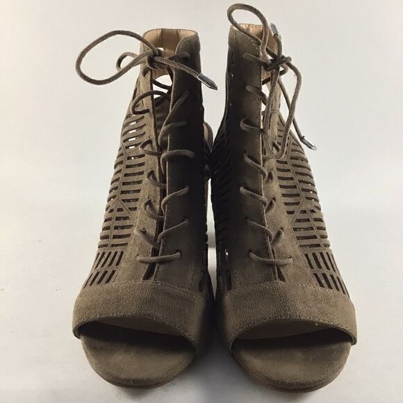 Sam Edelman Rocco womens lace up sandals heeled slides brown size 7.5 M - Picture 2 of 8